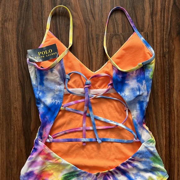 Ralph Lauren Tie Dye Back Lace One Oiece - Picture 14 of 16